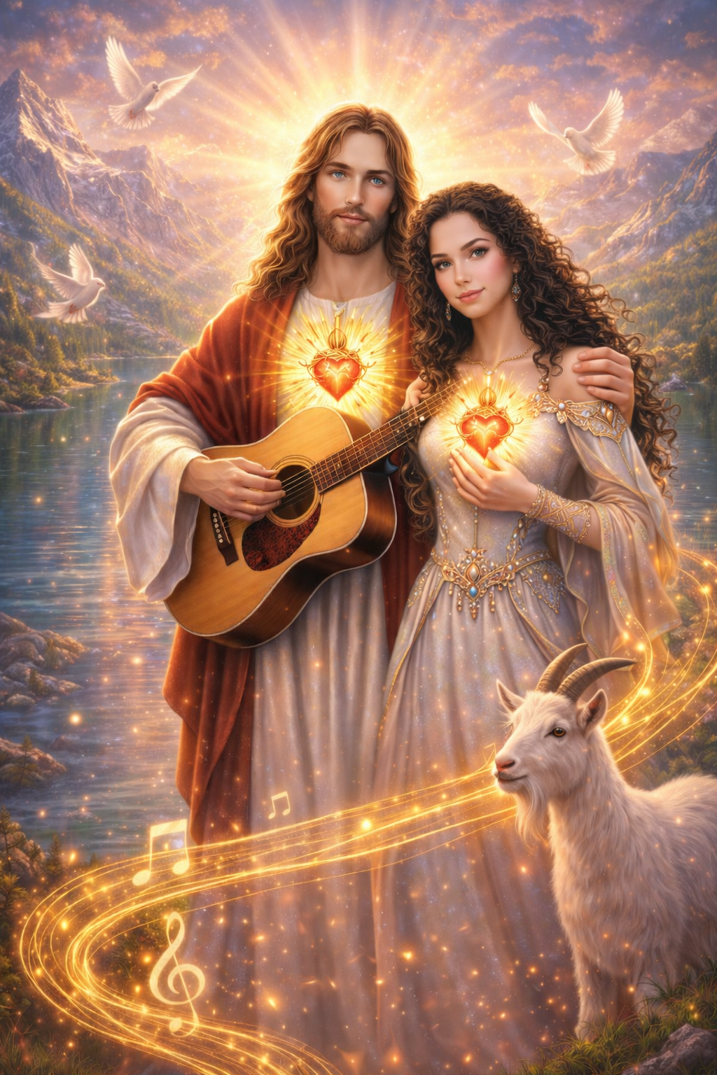 Lumière du Cœur — Amour et Paix au Bord du Lac